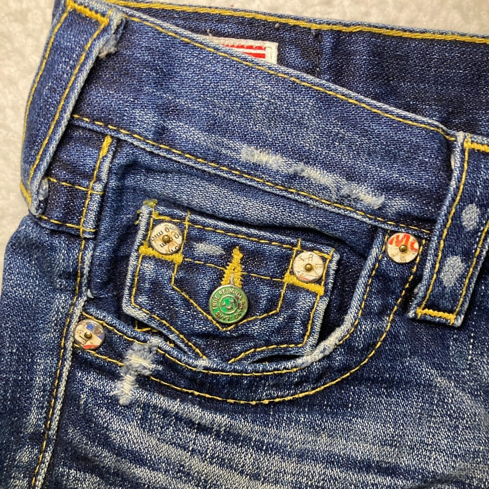 Vtg True Religion USA Made Jayde Shorts Womens Sz 24 (Fit 28) Embroider Y2K RARE - Picture 4 of 14